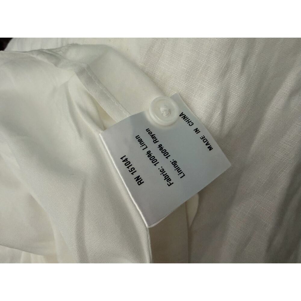 $197 New O.P.T white Casey linen dress size 6 - Picture 9 of 10